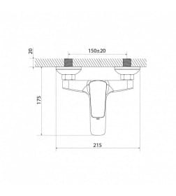 Смеситель для ванны Vibe