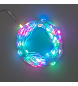 Умная гирлянда Роса с крупными каплями 10м 100 LED RGB мягкий прозрачный провод IP20 USB NEON-NIGHT