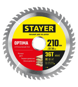 Диск пильный STAYER Optima 210x32/30мм, 36Т