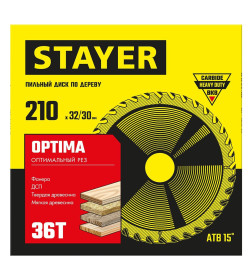 Диск пильный STAYER Optima 210x32/30мм, 36Т