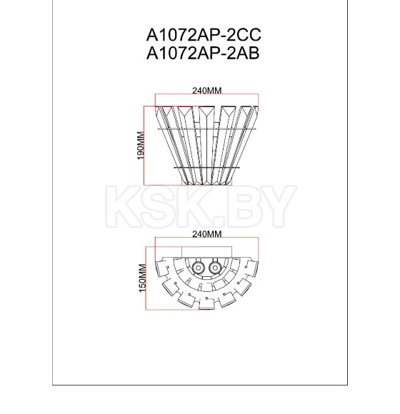 Светильник настенный ARTE LAMP A1072AP-2CC (A1072AP-2CC) 