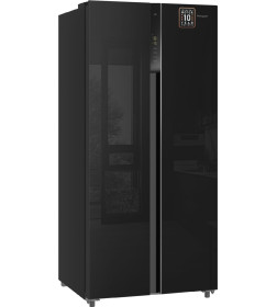 Холодильник Weissgauff WSBS 500 Inverter NoFrost Black Glass