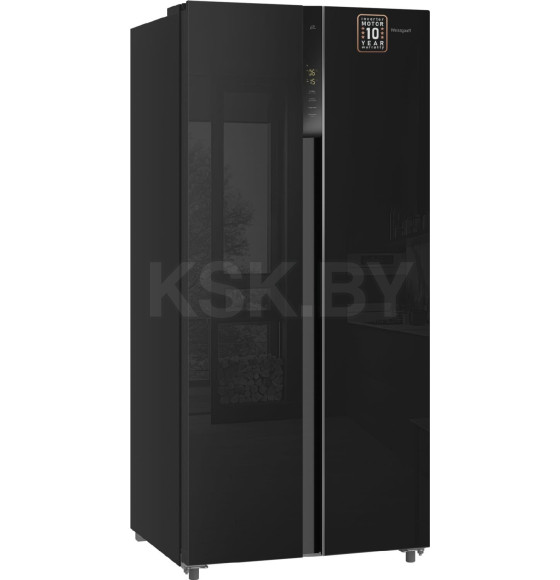 Холодильник Weissgauff WSBS 500 Inverter NoFrost Black Glass (WSBS500InverterNoFrostBlackGlass) 