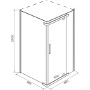 Душевое ограждение IVA E1SC90T тонированное стекло 90x90 см. (E1SC90T) 