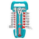 Набор торцевых головок с трещоткой 1/2" (17 предметов) TOTAL THT121171 (THT121171) 