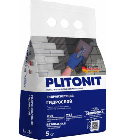 Гидроизоляция жёсткая "PLITONIT ГидроСлой" 5кг.