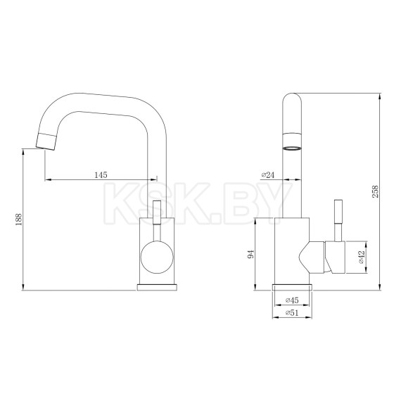 Смеситель для умывальника Esko Orlando  OL26M (OL26M) 