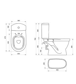 Унитаз напольный Santek Алькор rimless 2РА ДС SC нижний подвод воды.прям.выпуск.сид.дюропласт микролифт. эконом слив 3/6л.1 сорт