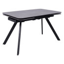 Стол ЛЕОН NEW, керамика 1 кат. 1200(1840)*800, Камень серый Bayona Grey/Черный матовый (115575)