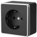 Розетка 1-я с з/к (черный/хром) Werkel Gallant W5071035 (W5071035) 