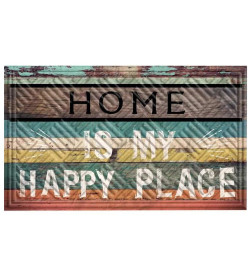 Коврик придверный Multy Home Lima 45x75 см, принт Happy Place