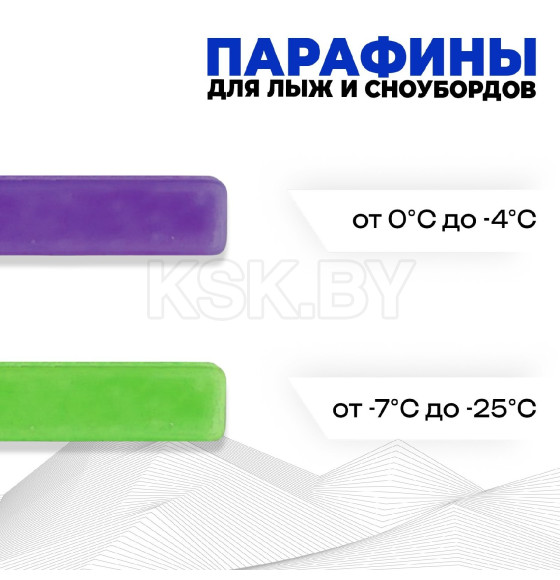 Парафины для лыж (комплект из 2 брусков) Ф-З, (0 -25°C) 1194552 (1194552) 