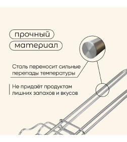 Решетка гриль Maclay для сосисок, нержавеющая сталь, 54 х 8,5 х 17 см   9667364