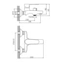 Смеситель для ванны Cron CN60523, хром (CN60523) 