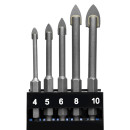 Набор сверл по стеклу 4-10 мм (5 шт.) VERTEXTOOLS (0088-5)