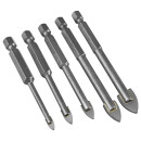 Набор сверл по стеклу 4-10 мм (5 шт.) VERTEXTOOLS (0088-5)