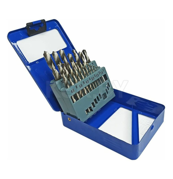 Набор сверл по металлу 1-10 мм HSS (19 шт.) VERTEXTOOLS 0987-19 (0987-19) 