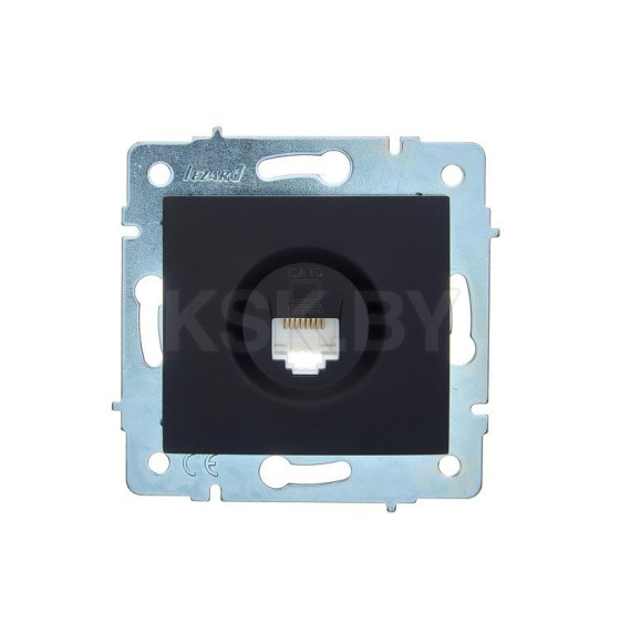 Розетка компьютерная 1-я черный бархат Cat 5e Lezard ASTI 7081-4288-140 (7081-4288-140) 