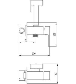 Гигиенический душ со смесителем Haiba HB5511-4, бронза