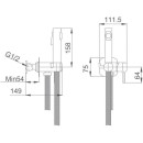 Смеситель с гигиенической лейкой Haiba HB5518, хром (HB5518) 