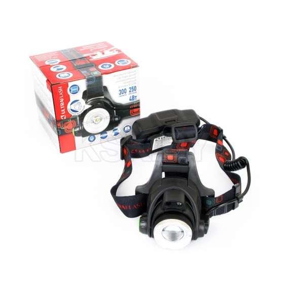 Фонарь налобный E1336, 1LED, 4Вт Ultraflash (E1336) 