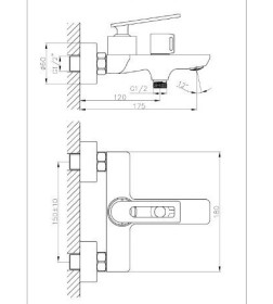 Смеситель для ванны Haiba HB60589, хром