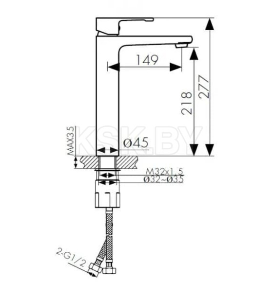 Смеситель для раковины Haiba HB1102, хром (HB1102) 