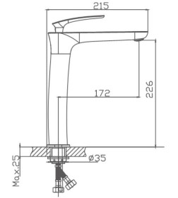 Смеситель для раковины Haiba HB11616, хром