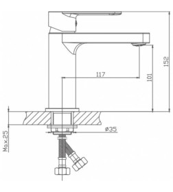 Смеситель для раковины Haiba HB10617, хром