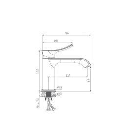 Смеситель для раковины Haiba HB10553, хром