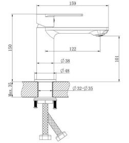 Смеситель для раковины Haiba HB10639-3