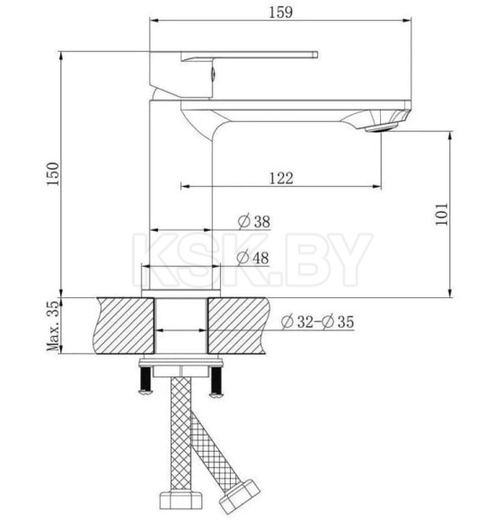 Смеситель для раковины Haiba HB10639-3 (HB10639-3) 