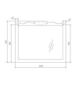 Зеркало Домино RICH 105 Белое Дерево DR6007Z
