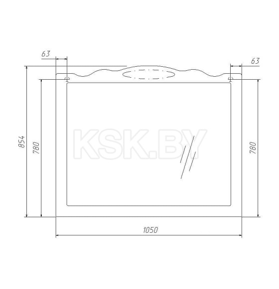 Зеркало Домино RICH 105 Белое Дерево DR6007Z (DR6007Z) 