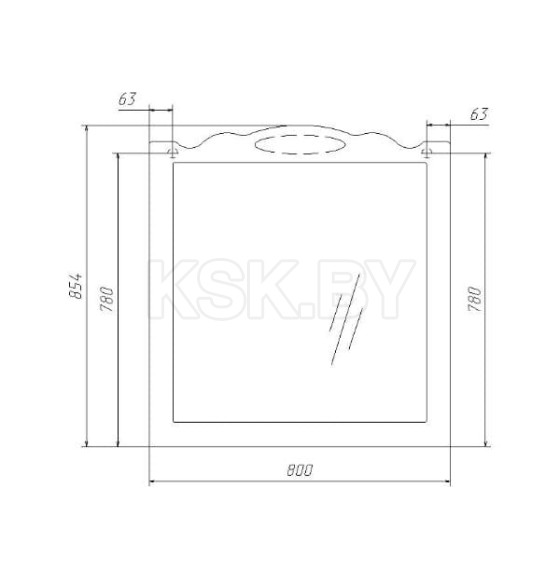 Зеркало Домино RICH 80 Белое Дерево DR6006Z (DR6006Z) 