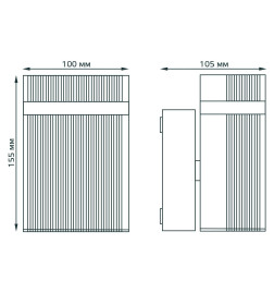 Светильник садово-парковый настенный архитектурный GU10, 50W, IP54 100х105х155 мм Gauss Enigma GD160