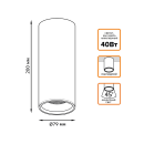 Светильник накладной LED 12W 3000K 900лм 79x200 мм (черный золото) Gauss HD009 (HD009) 