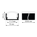 Профиль врезной для светодиодной ленты LED 12 мм х 2 м Gauss BT415 (BT415) 