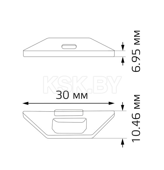 Заглушки для углового профиля светодиодной ленты (упак. 2 шт.) Gauss BT482 (BT482) 