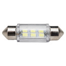 Автолампа диод T11 (C5W) 12V 6 SMD 1-конт 36мм Белая SKYWAY комп.2 шт салон/номер (S08201179) 