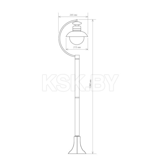 Светильник садово-парковый Talli F черный GL 3002F (a038485) 