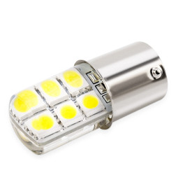 Автолампа диод S25 (P21W) 12V 12 SMD BA15s 1-конт Белая SKYWAY комп.2 шт