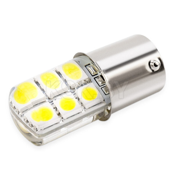 Автолампа диод S25 (P21W) 12V 12 SMD BA15s 1-конт Белая SKYWAY комп.2 шт (S08201047) 