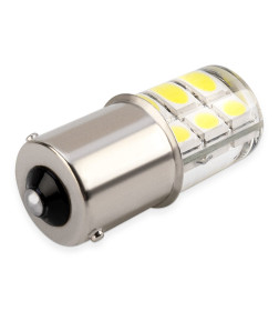 Автолампа диод S25 (P21W) 12V 12 SMD BA15s 1-конт Белая SKYWAY комп.2 шт