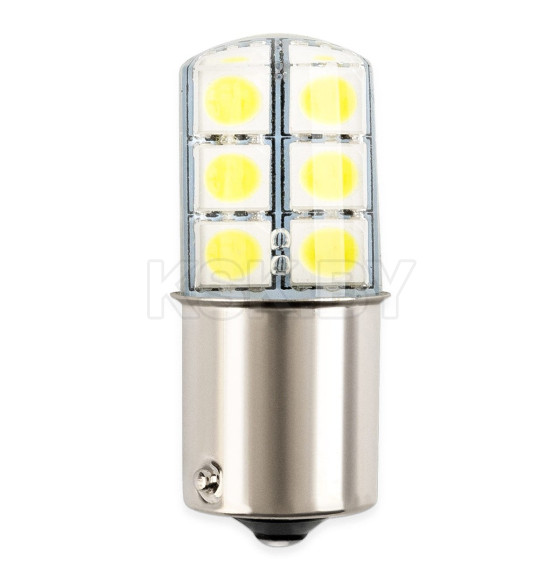 Автолампа диод S25 (P21W) 12V 12 SMD BA15s 1-конт Белая SKYWAY комп.2 шт (S08201047) 