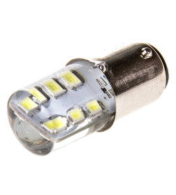 Автолампа диод S25 (P21/5W) 12V 12 SMD диодов 2-конт BAY15d Белая SKYWAY (в компл. 2 шт.)