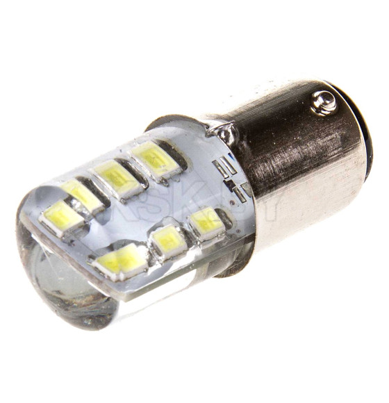 Автолампа диод S25 (P21/5W) 12V 12 SMD диодов 2-конт BAY15d Белая SKYWAY (в компл. 2 шт.) (S08201046) 