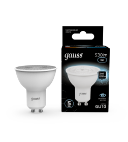 Лампа Gauss MR16 5W 530lm 4100K GU10 LED 