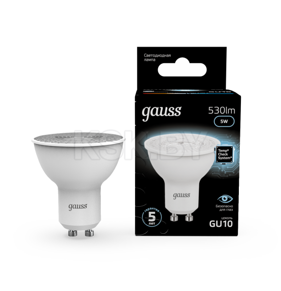 Лампа Gauss MR16 5W 530lm 4100K GU10 LED  (101506205) 