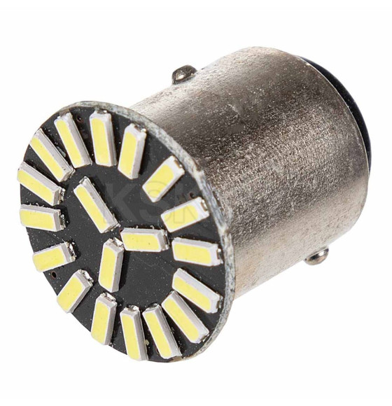 Автолампа диод S25 (P21/5W) 12V 18 SMD диодов 2-конт BAY15d Белая SKYWAY (в компл. 2 шт.) (S08201249) 